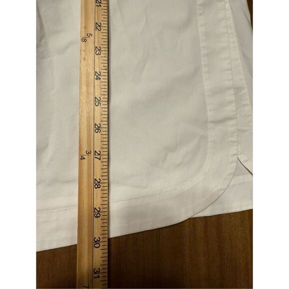 J. Jill White Shirt Collection Womens Small Quarter Button Up Tunic Top Career - Picture 8 of 8